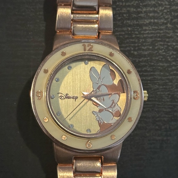 Disney Minnie Mouse Rose Gold tone Stainless Steel Watch - Picture 2 of 5